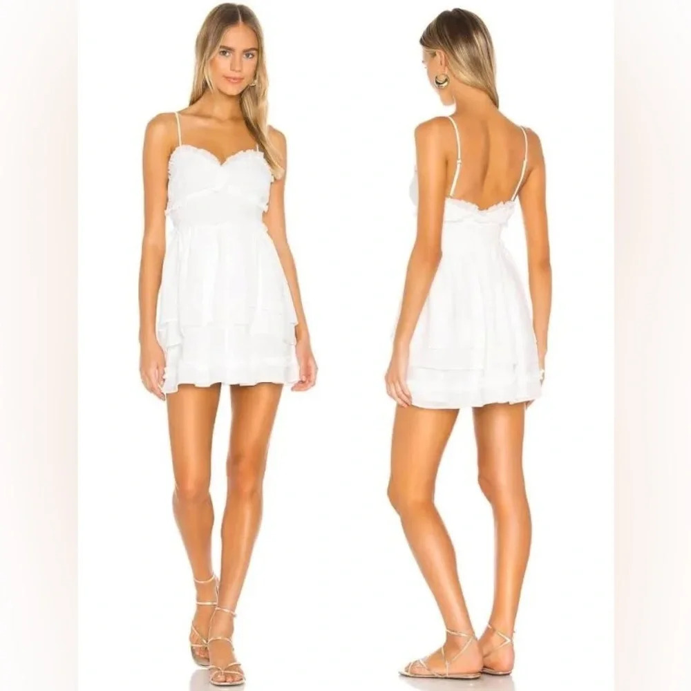 NBD x Revolve Campbell bachelorette wedding mini ruffle lingerie dress - Picture 4 of 5